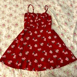 Hollister Red Floral Dress